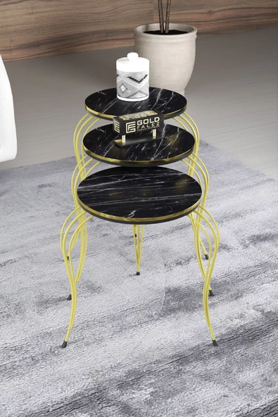 Gold Falez ZİGON SEHPA LÜKENS ÇİFT GOLD BENDİR ürün görseli 1