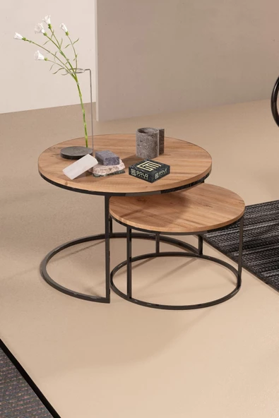 Gold Falez Orta Sehpa Ikili Lüx Specıal Ceviz