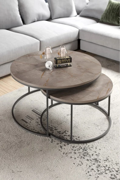 Gold Falez Orta Sehpa Ikili Lüx Specıal Gordion ürün görseli 1