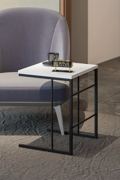 Gold Falez ORTA SEHPA VE ZİGON SEHPA SOLO SET BEYAZ - Resim 3