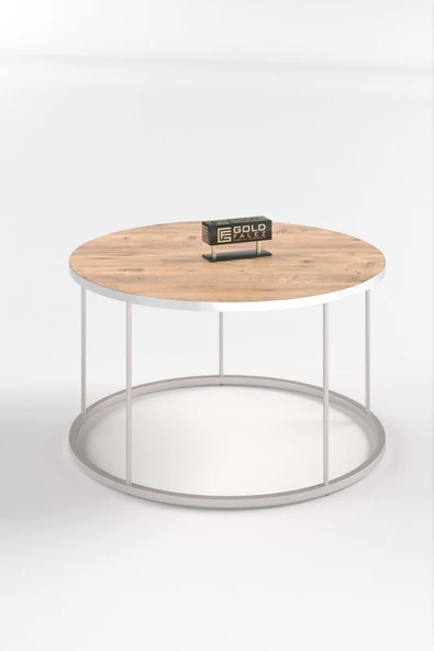 Gold Falez ORTA SEHPA VE ZİGON SEHPA TERRA SET GÜMÜŞ CEVİZ - Resim 4