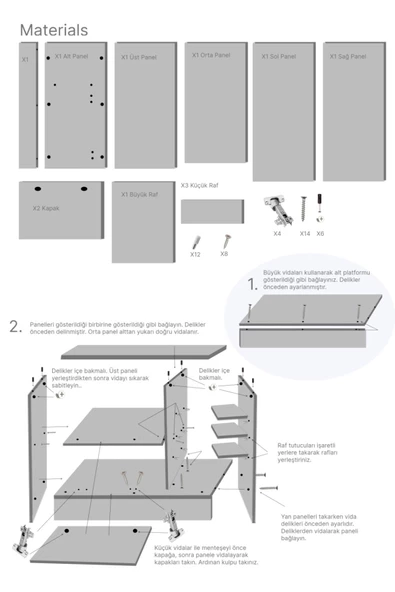 Gold Falez Kahve Köşesi Mutfak Rafı Çok Amaçlı Dolap Mutfak Stand Mutfak Bango Beyaz Atlantik Çam - 5