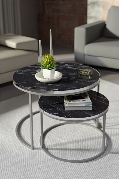 Gold Falez Orta Sehpa Ikili Lüx Specıal Gümüş Bendir - 5