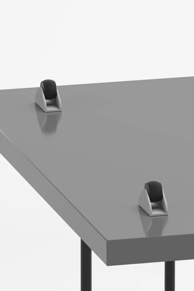 Gold Falez Yan Sehpa Tekerlekli Servis Sehpası HND Oval Bendir - Resim 6