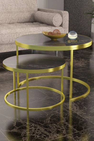 Gold Falez Orta Sehpa Ikili Lüx Specıal Gold Bendir ürün görseli 1