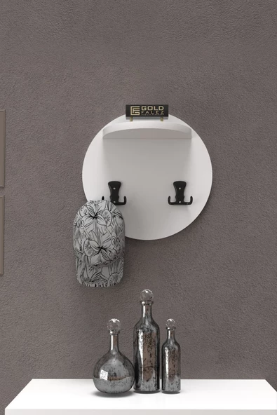 ilkal Askılık Duvar Elbise Askılığı Portmanto Üstü Beyaz - 2