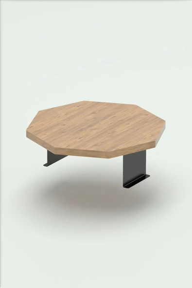 Gold Falez Yan Sehpa Ayarlanabilir Tepsi Dekoratif Modern Tepsi SEKİZGEN Ceviz - 7