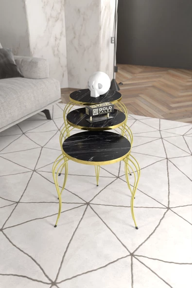 Gold Falez ZİGON SEHPA LÜKENS GOLD BENDİR - Resim 2