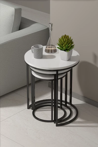 Gold Falez ZİGON SEHPA C LÜX BEYAZ - Resim 4