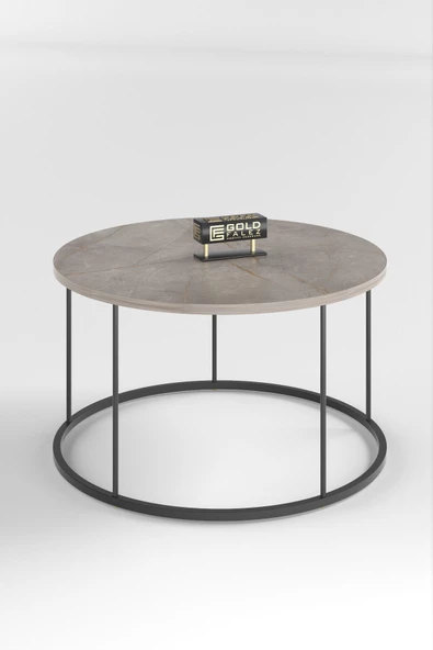 Gold Falez Orta Sehpa Tekli Ve 3'Lü C Zigon Sehpa Kombin Set Gordion - 5