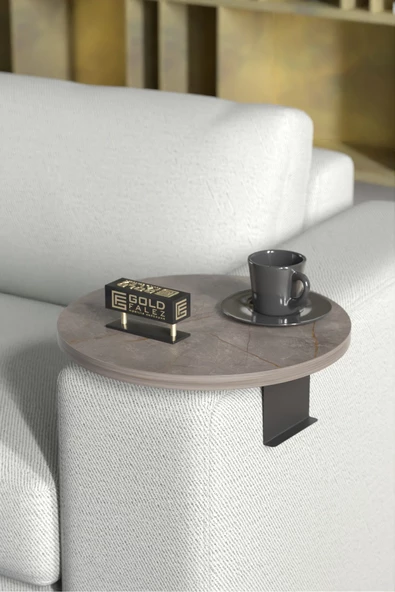 Gold Falez Yan Sehpa Ayarlanabilir Tepsi Dekoratif Modern Tepsi GORDİON ürün görseli 1