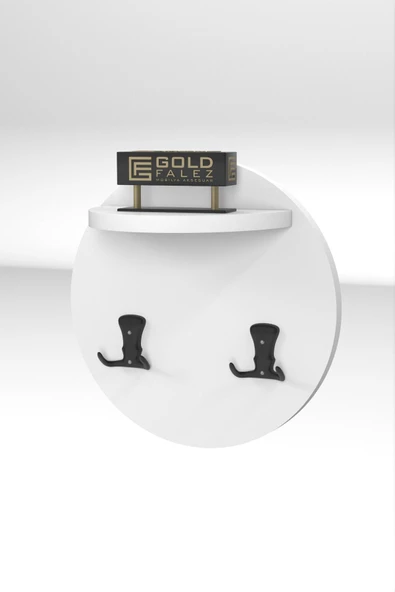 Gold Falez Askılık Duvar Elbise Askılığı Portmanto Üstü Byaz - 5