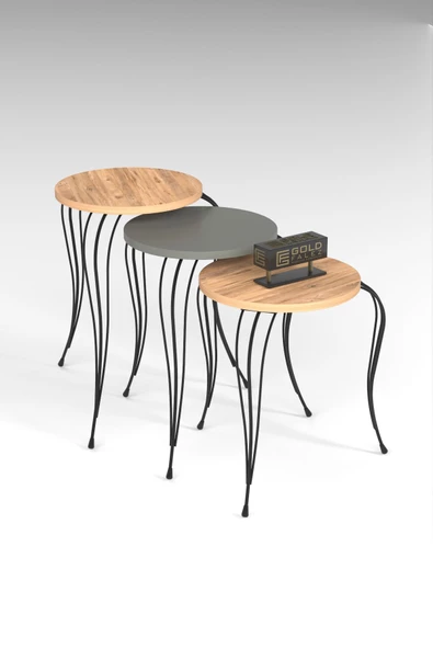 Gold Falez ZİGON SEHPA LÜKENS ANTRASİT CEVİZ - 5