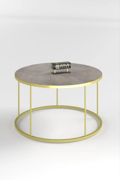 Gold Falez ORTA SEHPA VE ZİGON SEHPA TERRA SET GOLD GORDİON - Resim 3