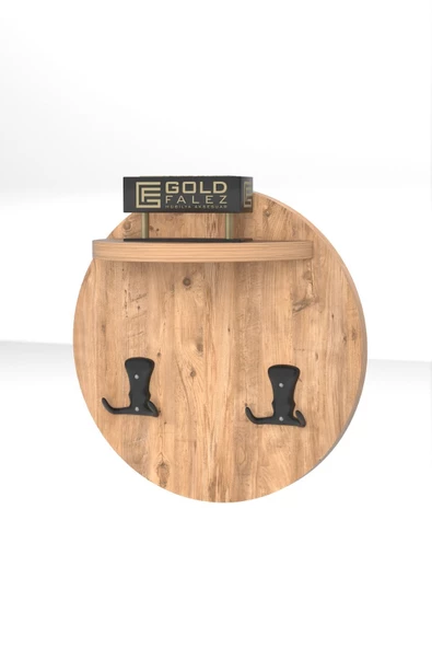 Gold Falez Askılık Duvar Elbise Askılığı Portmanto Üstü Çam - 5