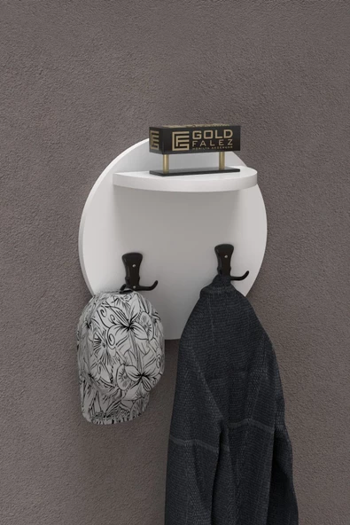 ilkal Askılık Duvar Elbise Askılığı Portmanto Üstü Beyaz