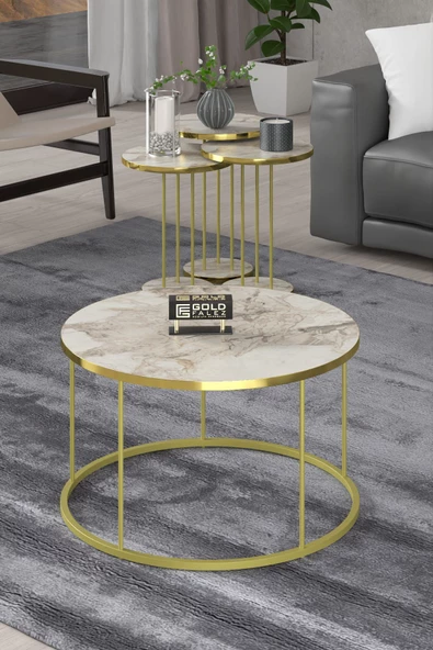 Gold Falez ORTA SEHPA VE ZİGON SEHPA TERRA SET GOLD EFES ürün görseli 1