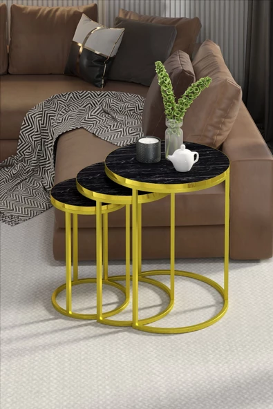 Gold Falez ZİGON SEHPA C LÜX GOLD BENDİR - Resim 3