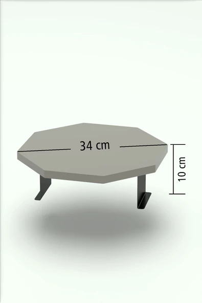 Gold Falez Yan Sehpa Ayarlanabilir Tepsi Dekoratif Modern Tepsi SEKİZGEN Ceviz - 8