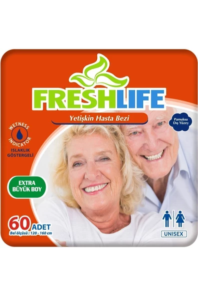 Freshlife Belbantlı Ekstra Büyük Boy XL 30'lu 2 Adet Hasta Bezi