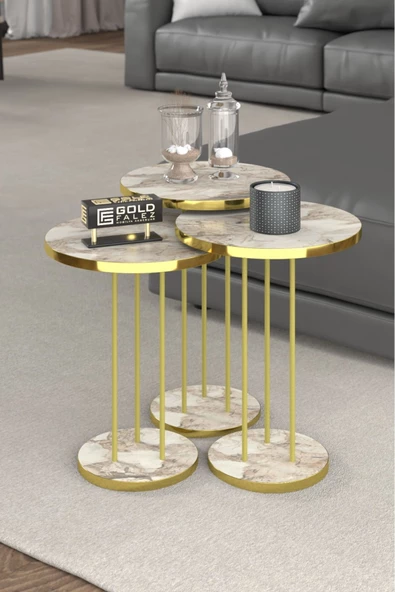 Gold Falez Zigon Sehpa Terra Gold Efes - 3