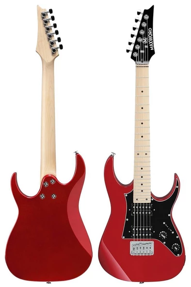 Maxword DE-150RD-35AMP Maple Klavye HH Yüksek Kaliteli 35W Amfili Elektro Gitar Seti - 4