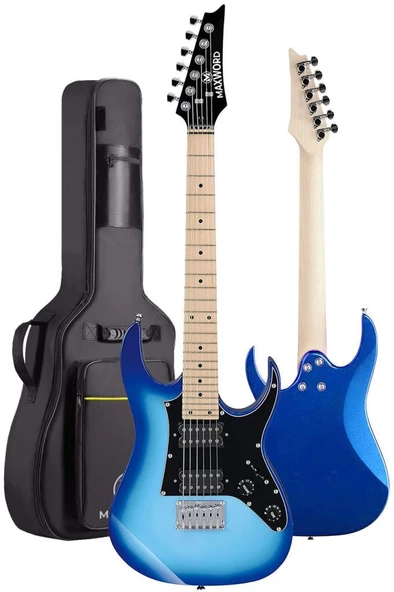 Maxword DE-150BL-35AMP Maple Klavye HH Yüksek Kaliteli 35W Amfili Elektro Gitar Seti - 3