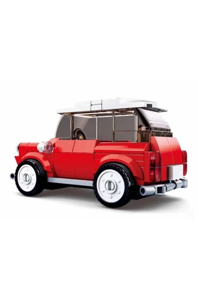 Sluban Model Bricks Kırmızı Retro Araba 1016000256000 - 3