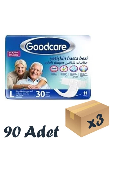 Goodcare Belbantlı Büyük Boy L 30'lu 3 Adet Hasta Bezi