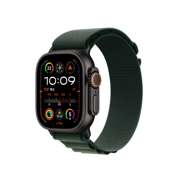 Apple Watch 7 45mm Zore KRD-74 Hasır Kordon Saat Değildir.  Siyah-Yeşil