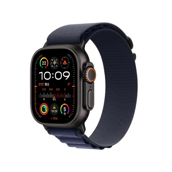 Apple Watch 7 45mm Zore KRD-74 Hasır Kordon Saat Değildir.  Siyah-Mavi