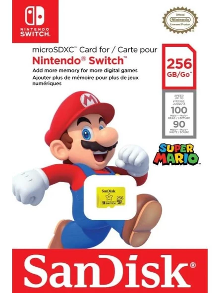 SanDisk Nintendo Switch 256GB 100/90 MB/s microSDXC Hafıza Kartı SDSQXAO-256G-GN3ZN - 4