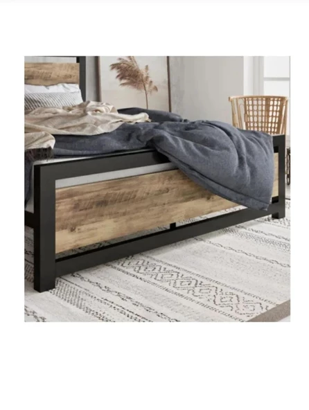 HFT HOME Metal Karyola, Çınar XL Metal Karyola Renk seçenekli, Çift Kişilik  42 140X200 ÇAM - 4