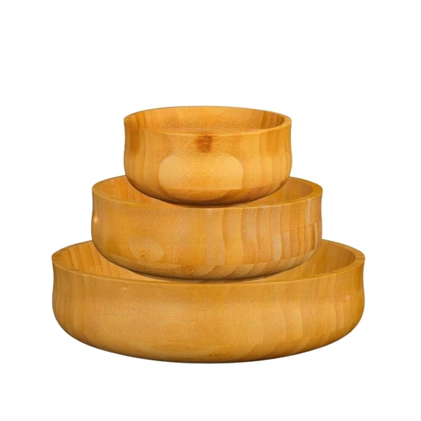 Mien Dayanıklı Bambu Bohem Kase 13 cm Küçük Boy (S) 1 Adet 7B121 - 3