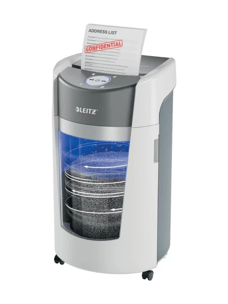 Leitz IQ OptiMax Office Mikro Kesim Evrak İmha Makinesi P5 35L - Beyaz - KOD:83600000 - 1