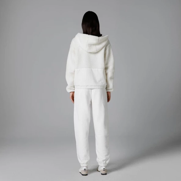 Ellesse Fermuarlı Kapüşonlu Kadın Beyaz Ceket EF181 - Resim 4