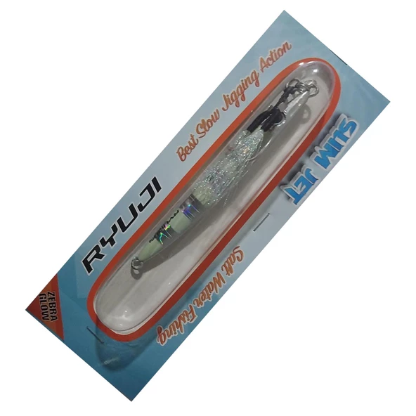 Ryuji Slim Jet 8cm 20gr Metal Jig Yem  Zebra Glow ürün görseli 1