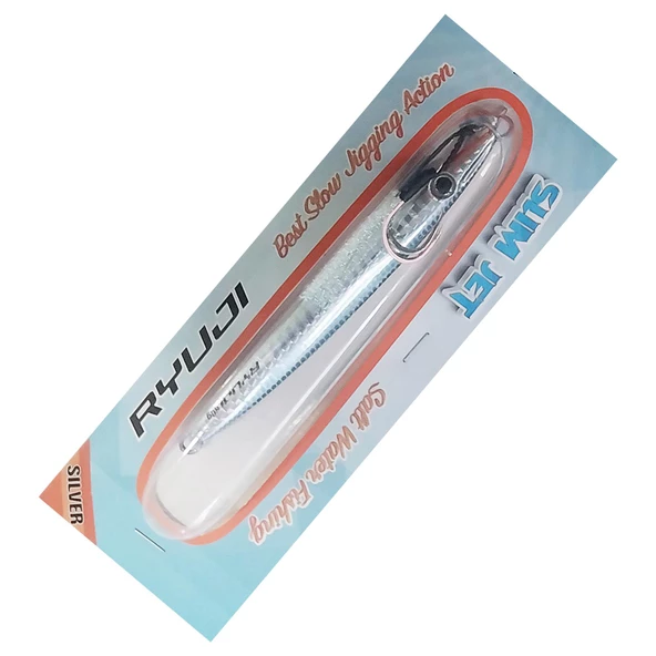 Ryuji Slim Jet 9cm 30gr Metal Jig Yem  Silver