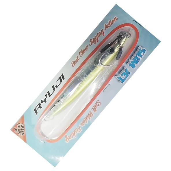 Ryuji Slim Jet 8cm 20gr Metal Jig Yem  Green Chart UV