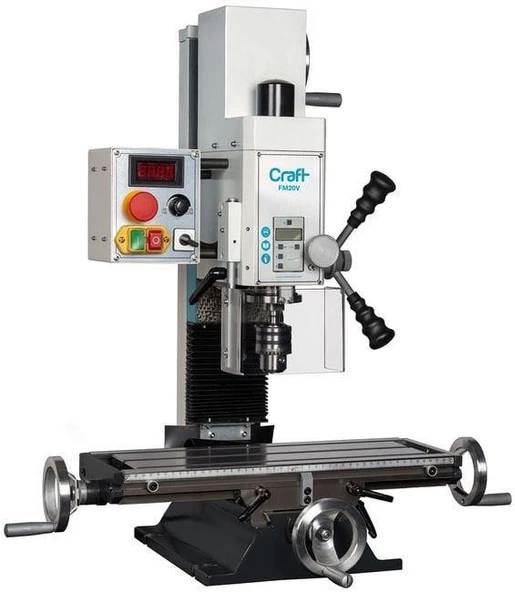 Ozco FM20V Masaüstü Freze Makinası Sağ/Sol Dönüş 16mm/750W - 2