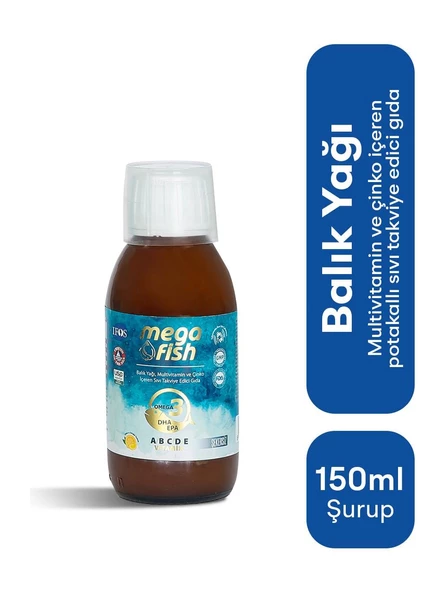 Megafish Limon ve Portakal Aromalı Şurup 150 ml - Resim 2