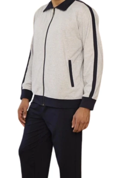 Kly Erkek Uzun Kol Apaj Yaka Eşofman Takım 7218 - Resim 2