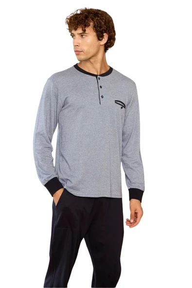 Kly Erkek Uzun Kol Patlı Pijama Takım 9261 - 2