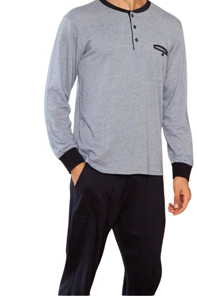 Kly Erkek Uzun Kol Patlı Pijama Takım 9261 - 3
