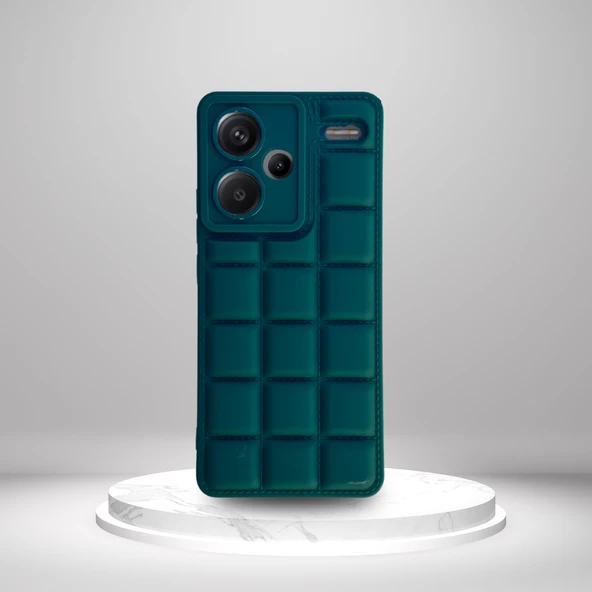 Xiaomi Redmi Note 13 Pro Plus 5G Uyumlu Tlp Silikon Madlen Case  YEŞİL