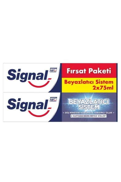 Signal Beyazlatıcı Sistem Diş Macunu 75 Ml 2'li Set