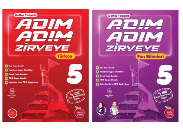 NEWTON YAYINLARI 5.SINIF TÜRKÇE + FEN BİLİMLERİ ADIM ADIM ETKİNLİKLİ KONU ANLATIMLI SORU BANKALARI