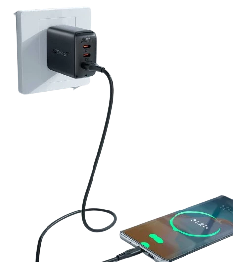 Şarj Aleti Hızlı Güvenli Şarj 65W USB  Type C Uçlu Kablolu Şarj Aleti - 3