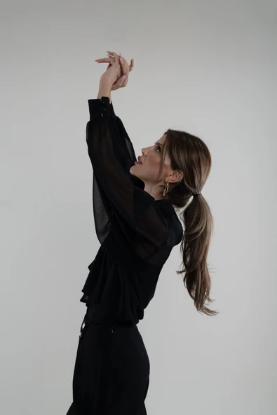 Asimetrik Kesim Saten Pantolon ürün görseli 1