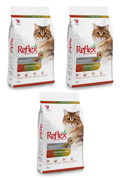 Multicolor Renkli Tavuklu Yetişkin Kedi Maması 2 Kg X 3 Paket